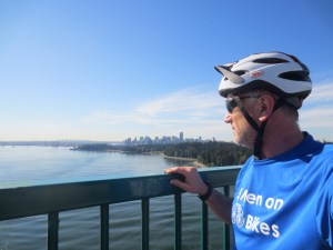 Standing on Lions Gate Bridge in Vancouver