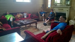 Coffee at The Church, Meanee: Paul, Dale, Steve & Kev